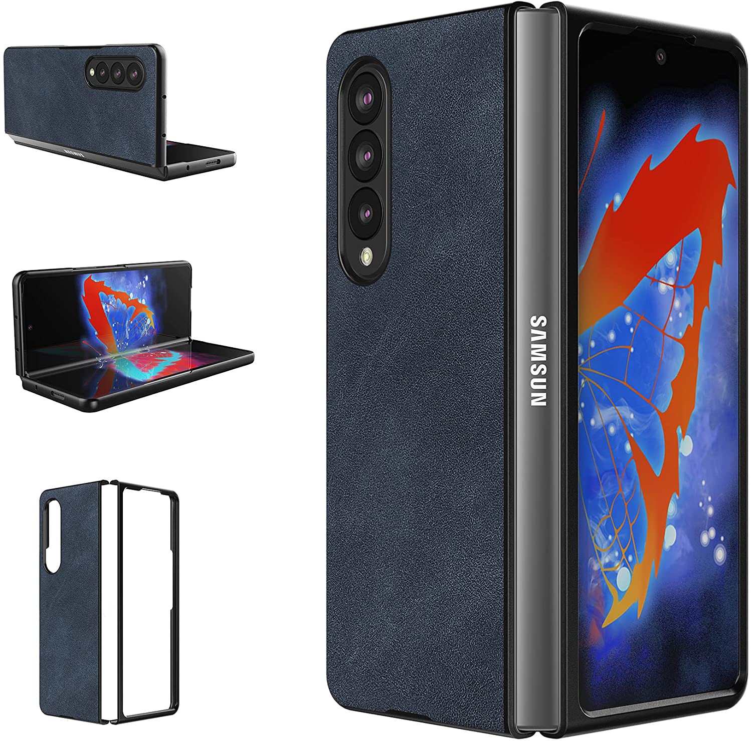 Étui en cuir pour Samsung Galaxy Z Fold 3 5G Étui en cuir pour Samsung Galaxy Z Fold 3 5G